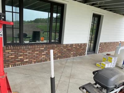 Brick patio and porch exterior
